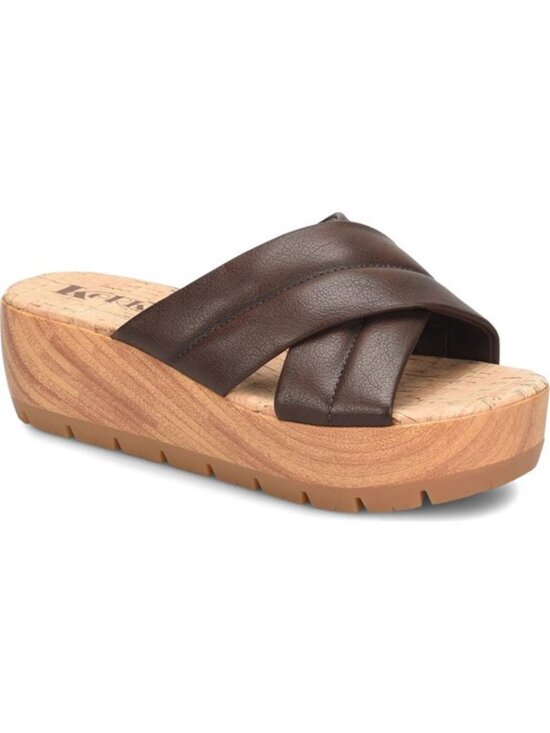 Kork-Ease Shoes - Korks by Kork-Ease Faithe Sandals Quilted Platform Wedge Brown Size 10 NEW